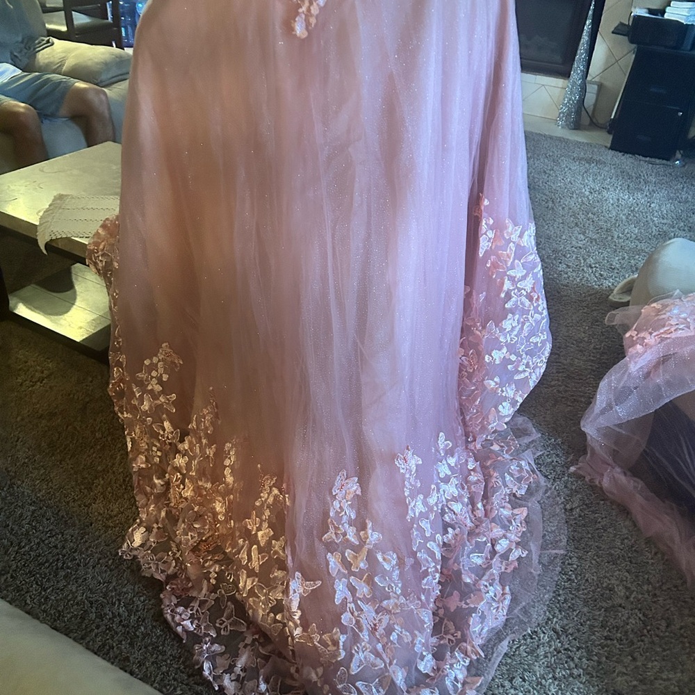 Elegant Pink Floral Gown